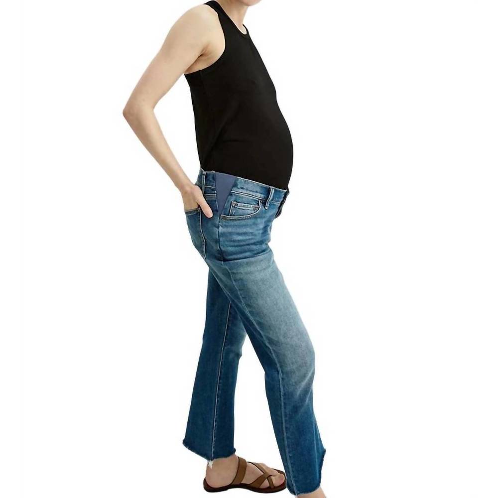 HATCH Cropped maternity jean in ‘Indigo’